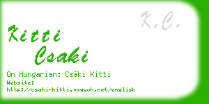 kitti csaki business card